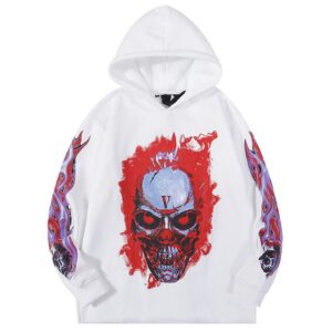 Vlone Red Skull Logo Hoodie